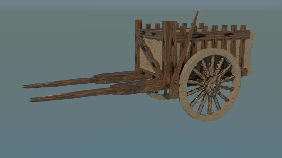Carro de carga de madera