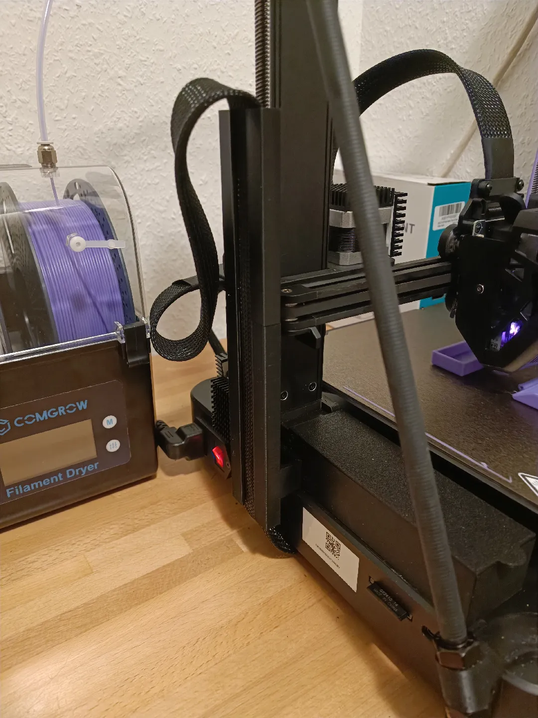 Ender 3 v3 SE KE High cable holder + trashcan with cap