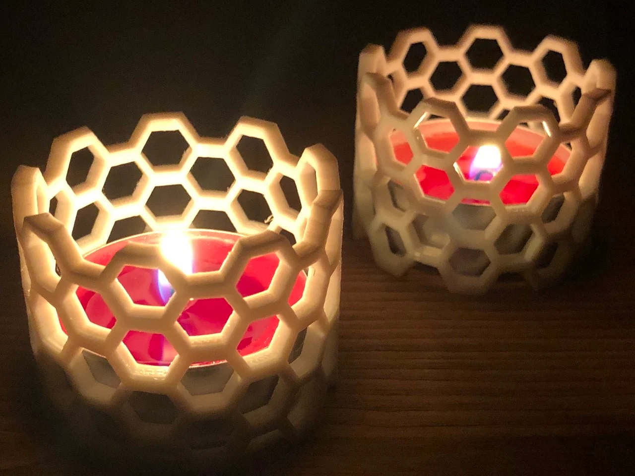 Tealight Candle Holder Hexagon Stackable