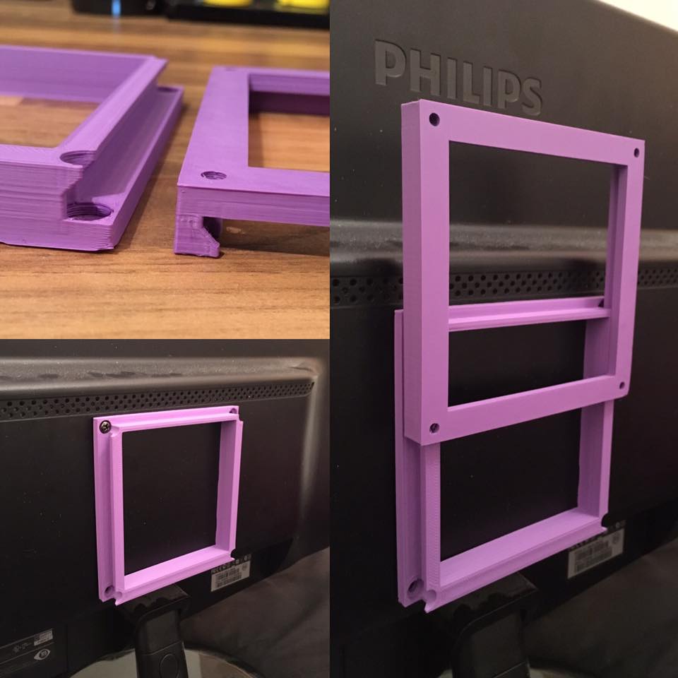 Quick release VESA 100 mount for small PC/micro server