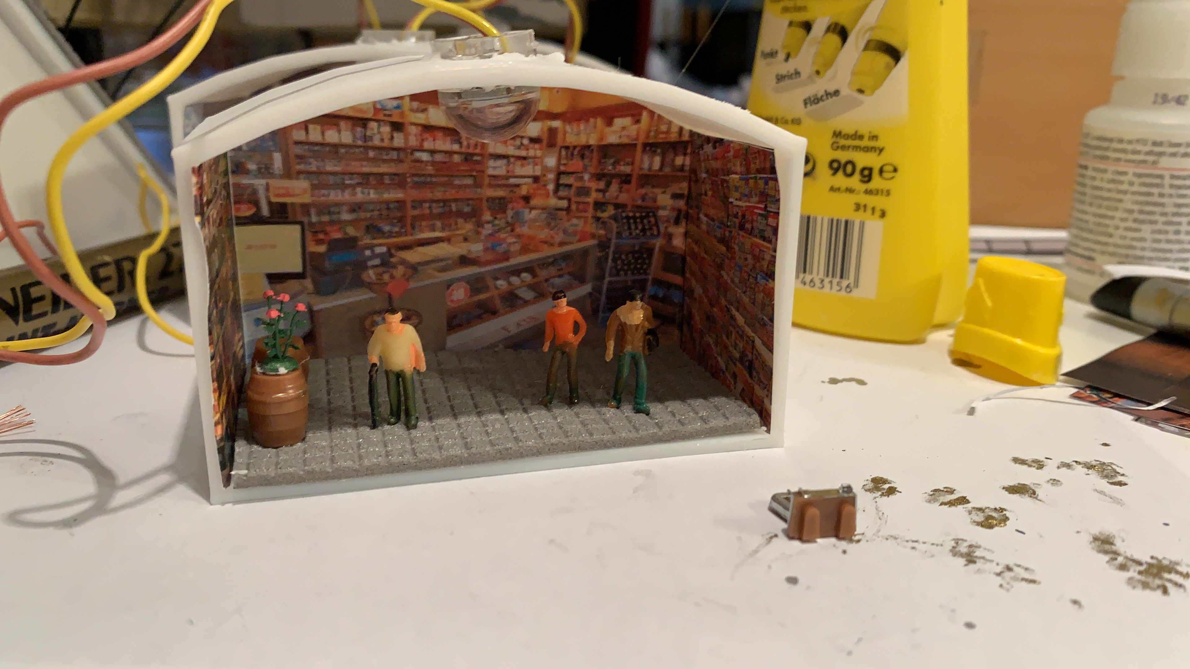 Dammtor Geschäfte Kulisse  H0 1:87 Modeltrain