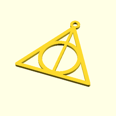 Parametric Harry Potter Deathly Hallows Sign