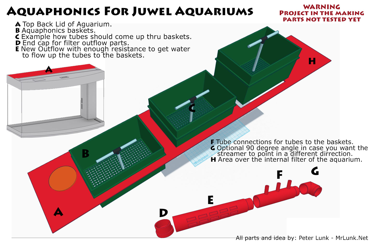 Juwel 180 Aquarium - Aquaphonics Mod. Kit.