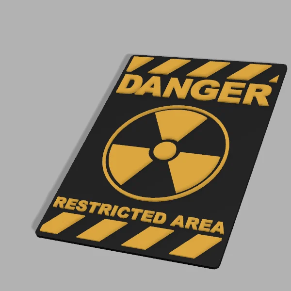 danger restricted area sign