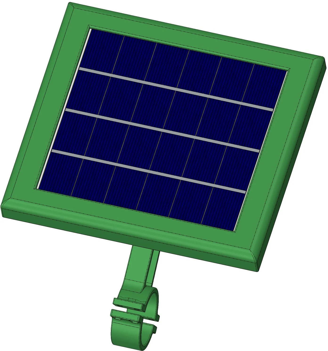 2 Watt solar panel adjustable mount with hollow socket 5.5x2.1