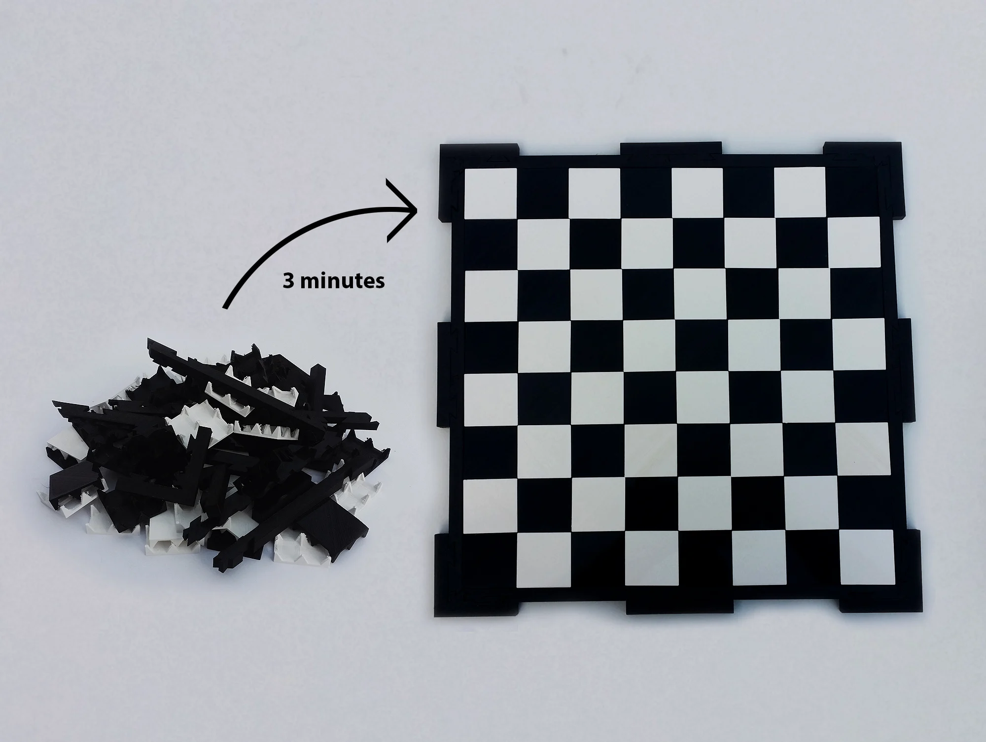 Glossy chessboard, easy to store.