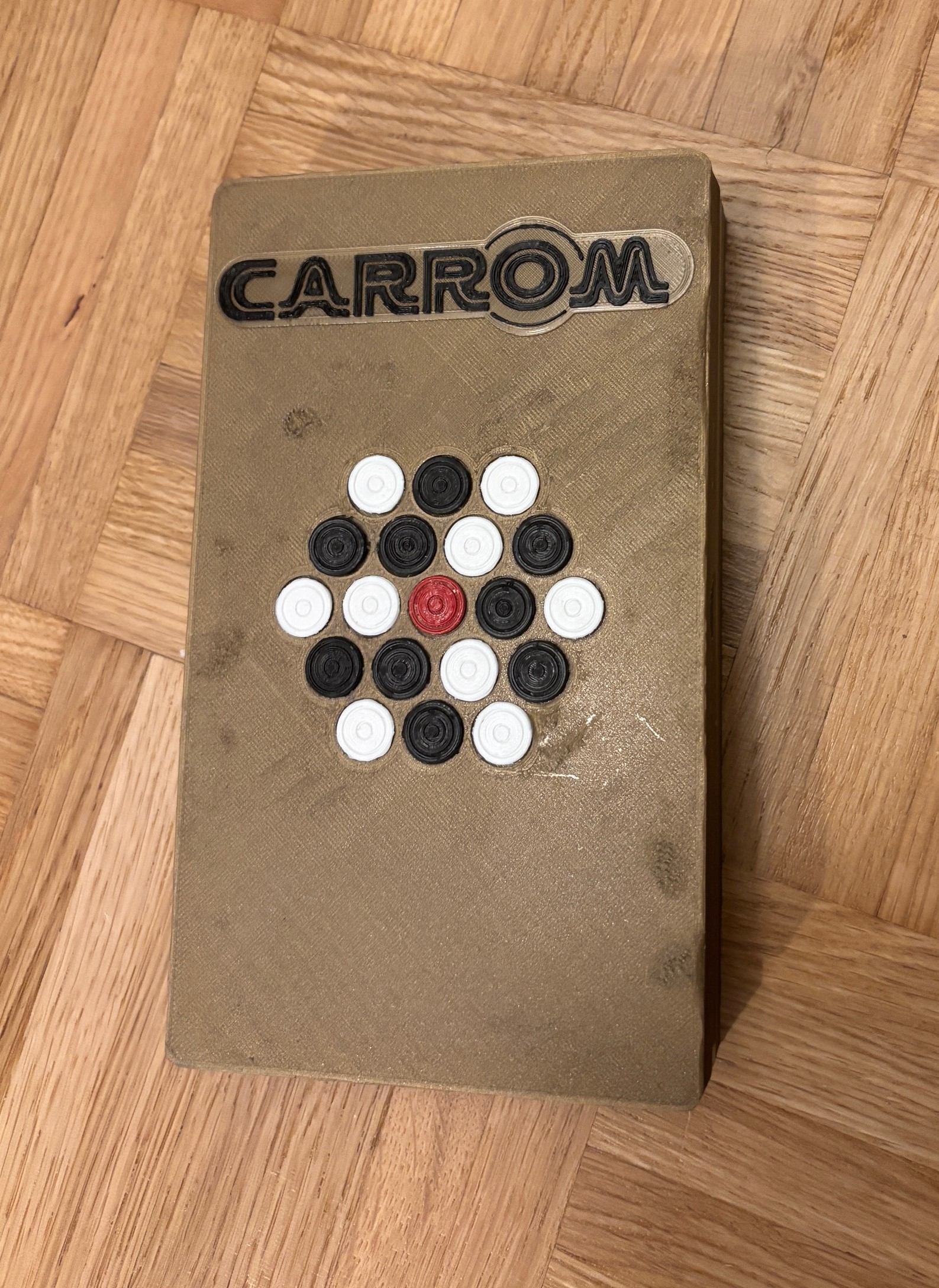 logo and assembly coins for Carrom Storage Box