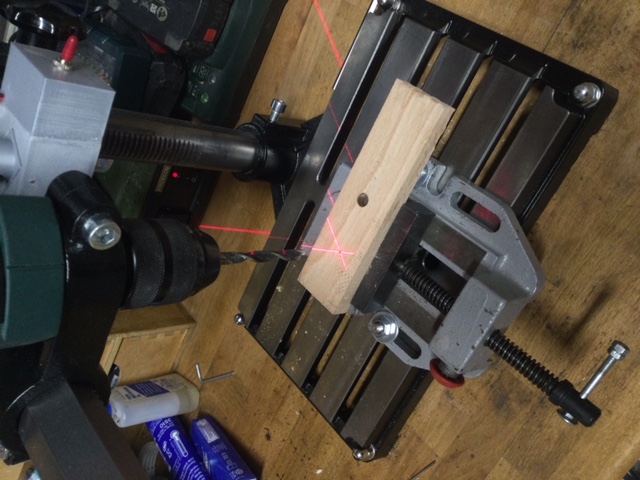Laser cross-hair for Wabeco (TM) drill press