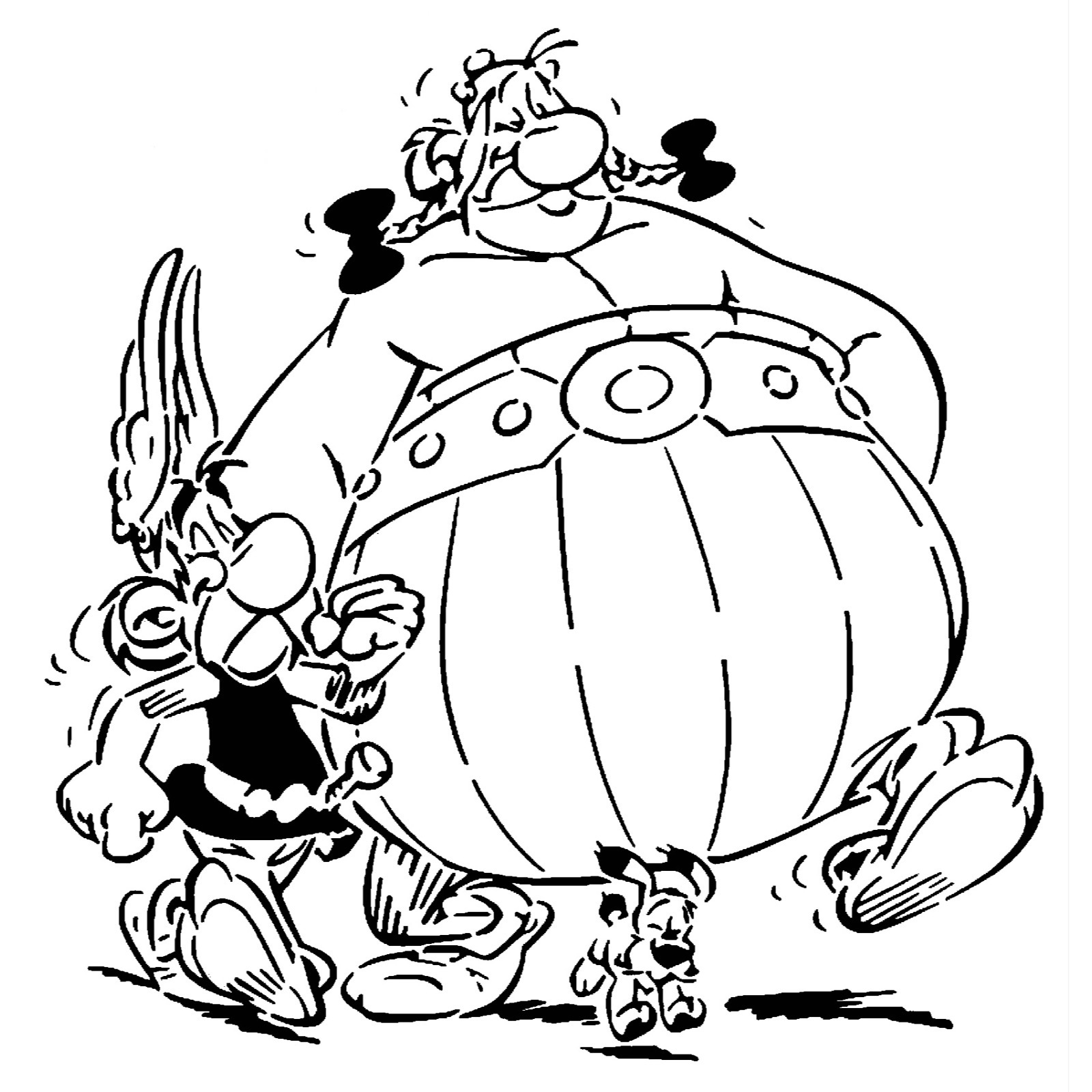 Asterix and Obelix stencil