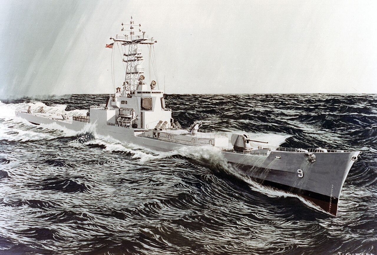 US Nuclear Guided Missile Aegis Cruiser USS Long Beach (CGN-9) (Aegis Refit)