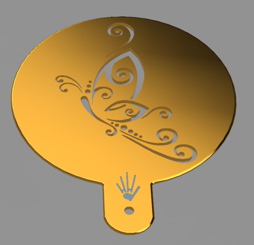 Bread / Cake Stencil - Butterfly 1 Design