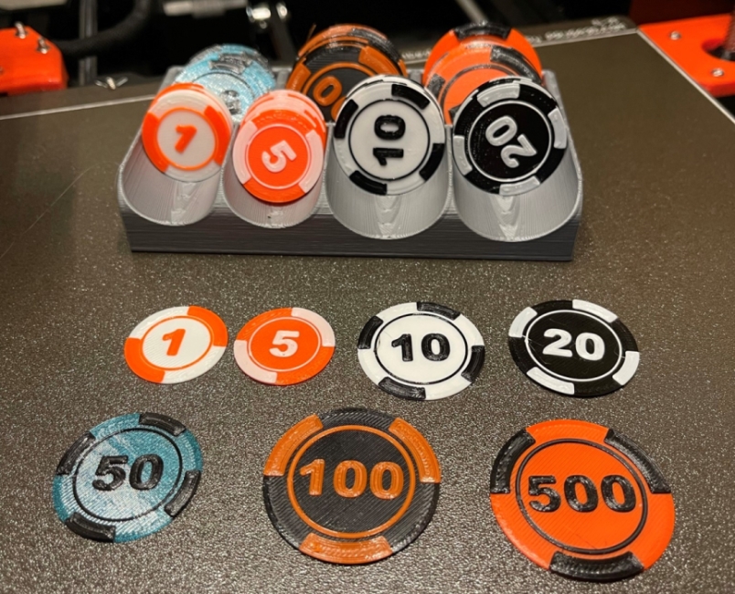 Monopoly Pokerchip-like Money with stand