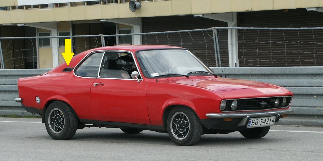 Air inlet for Opel Manta A
