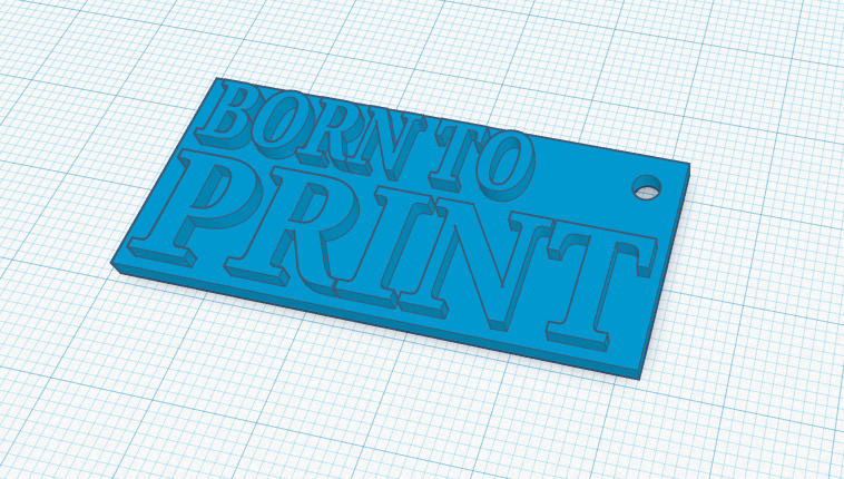 Key chain " BORN TO PRINT "