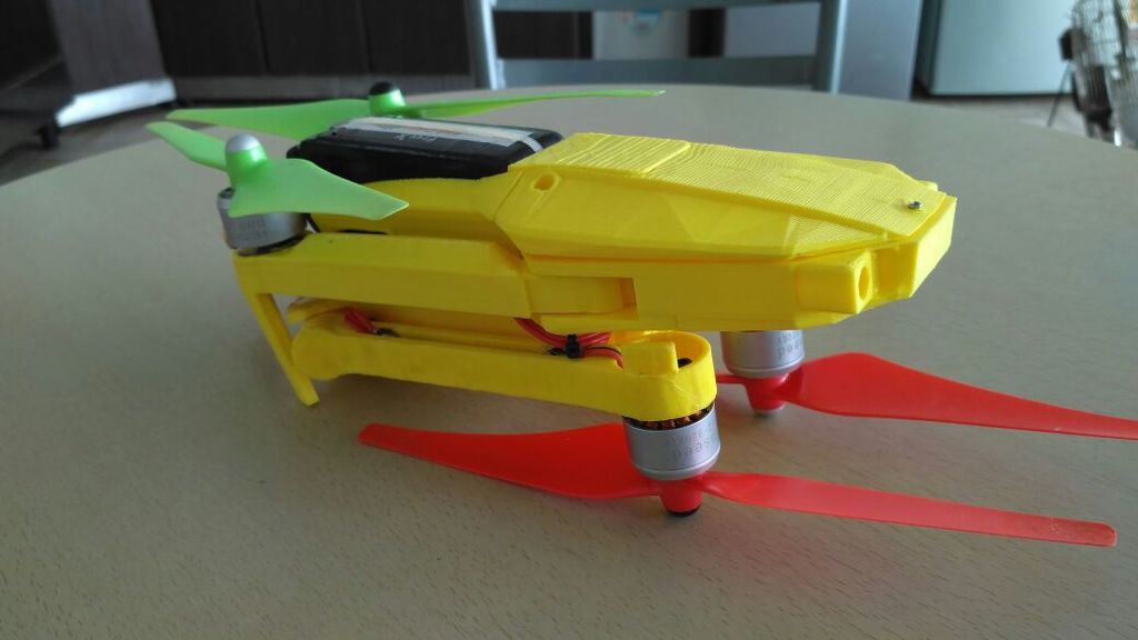 Foldable drone frame (Mavic look like, body & head alternative) Remix