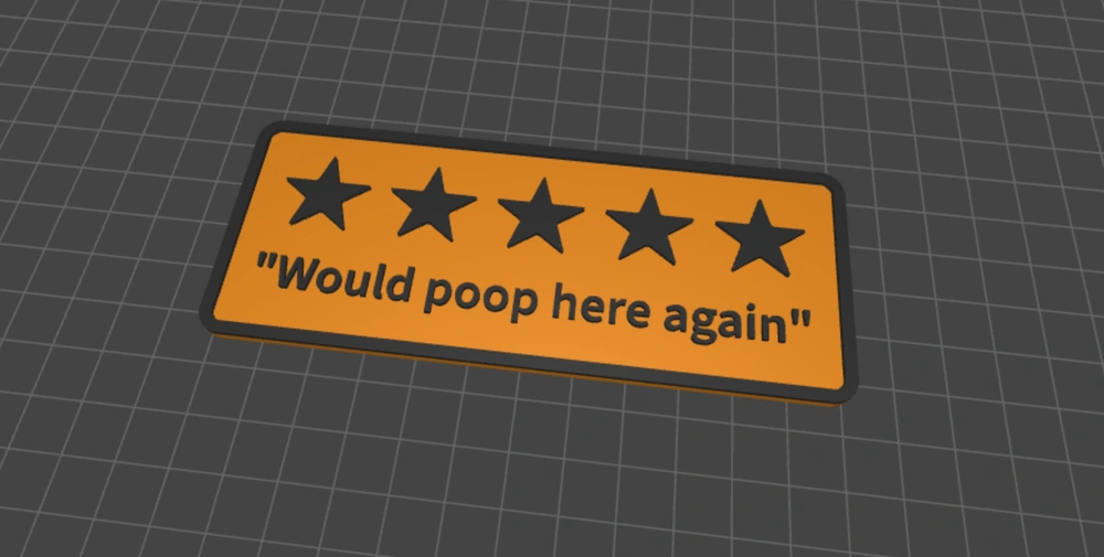 Make My Sign Template - 5-Star Review Sign (Would poop here again)