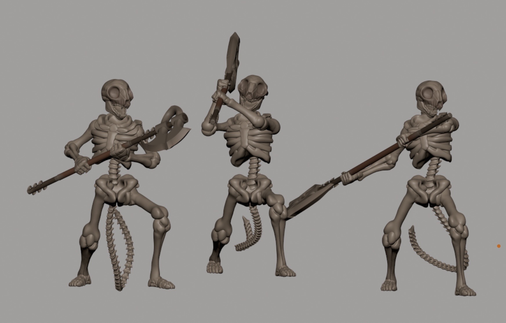 Cat Folk Skeleton Warrior