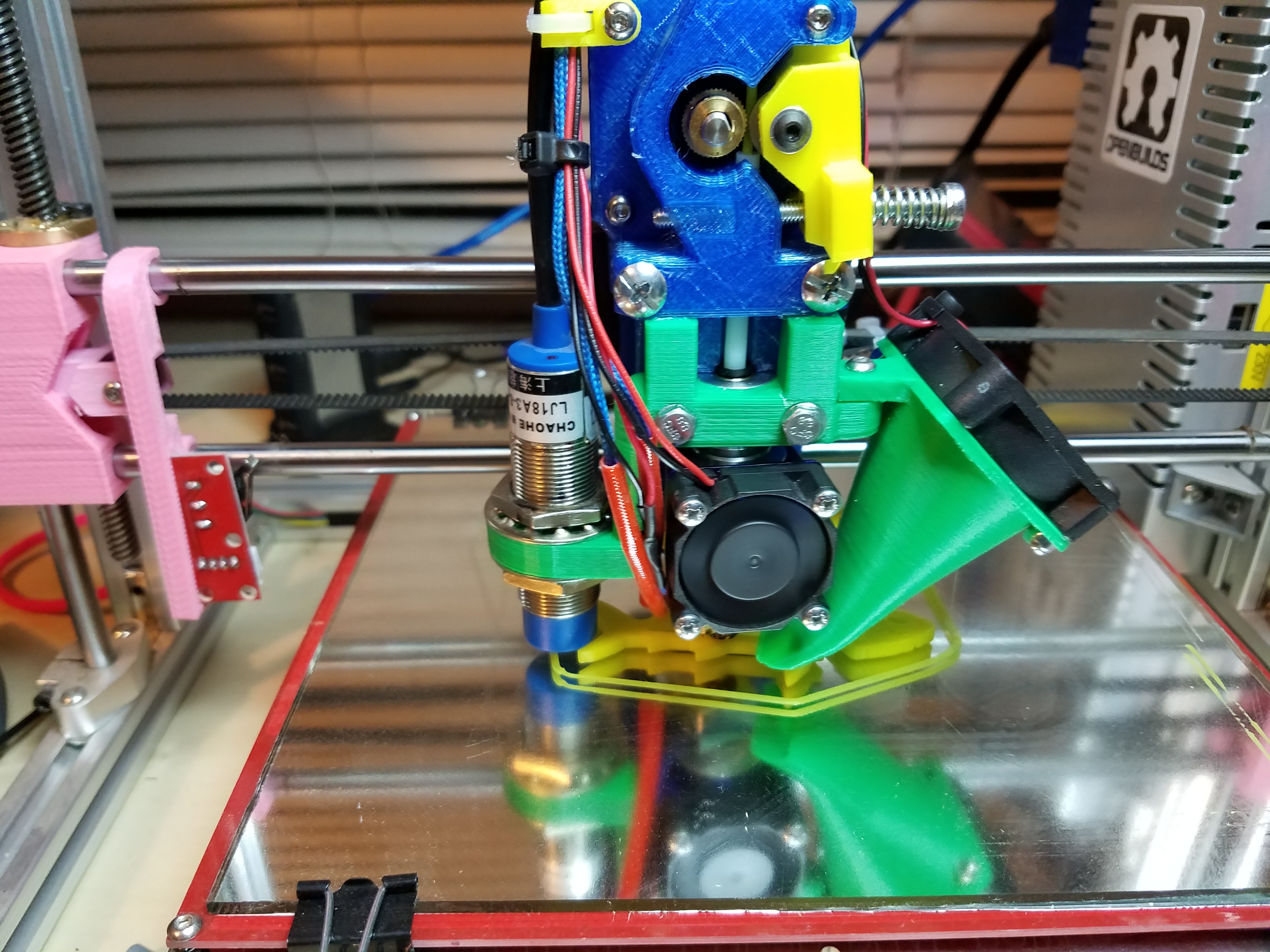 Inductive sensor and fan mount for Folger Technologies E3D Direct Drive