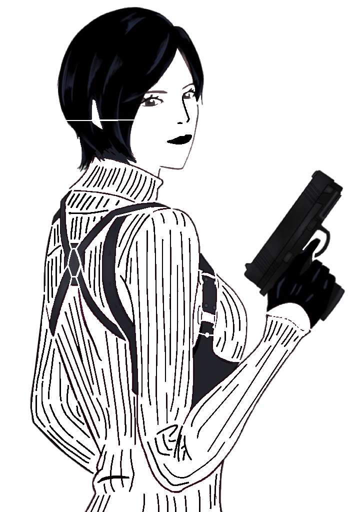 Ada Wong stencil 1