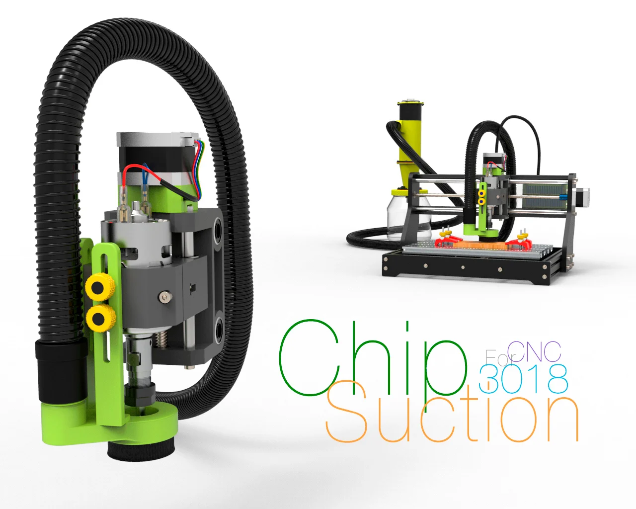 Chip Suction for CNC 3018