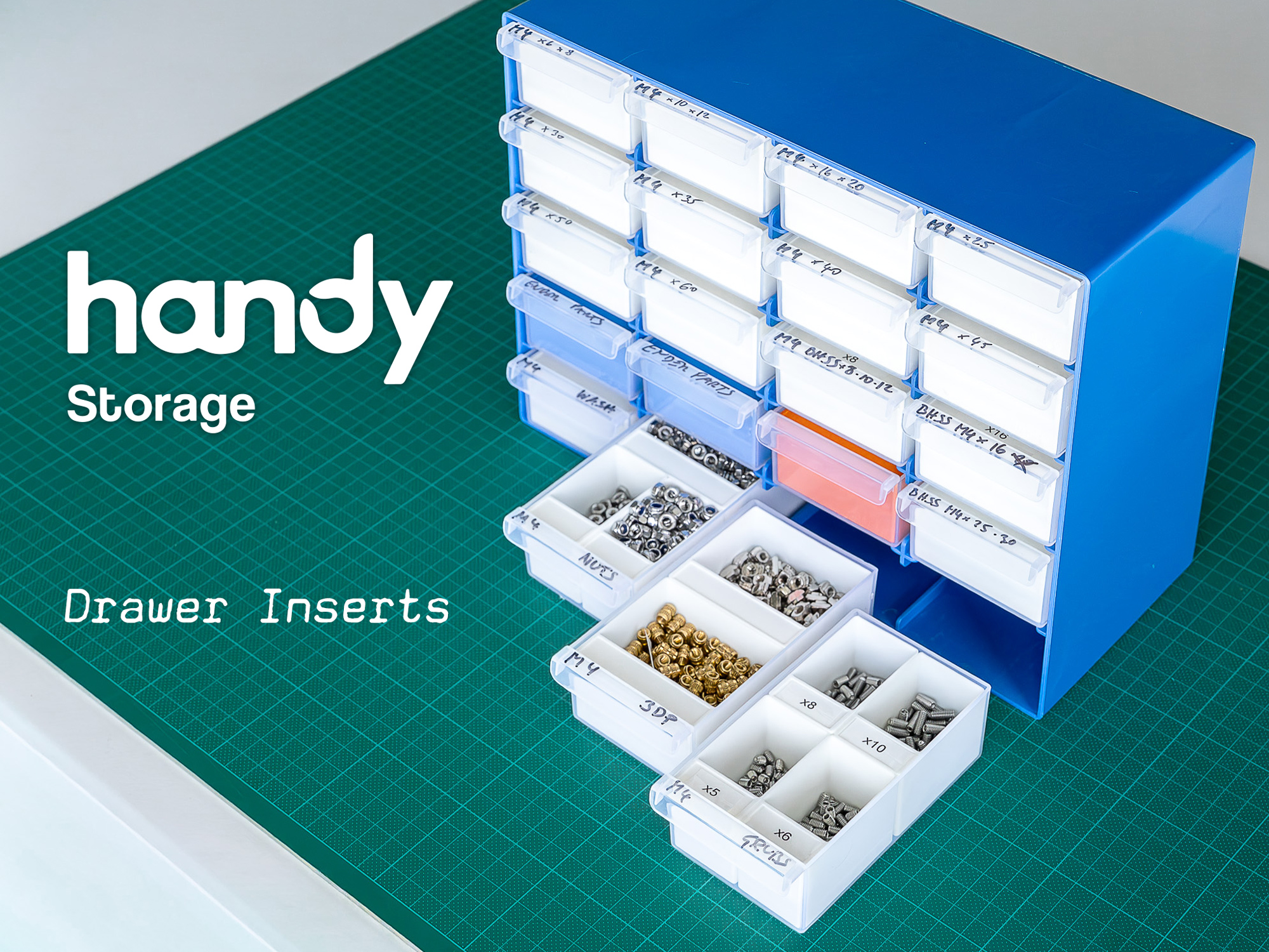 Tub Inserts for HANDY 20 Drawer Compartment Organiser