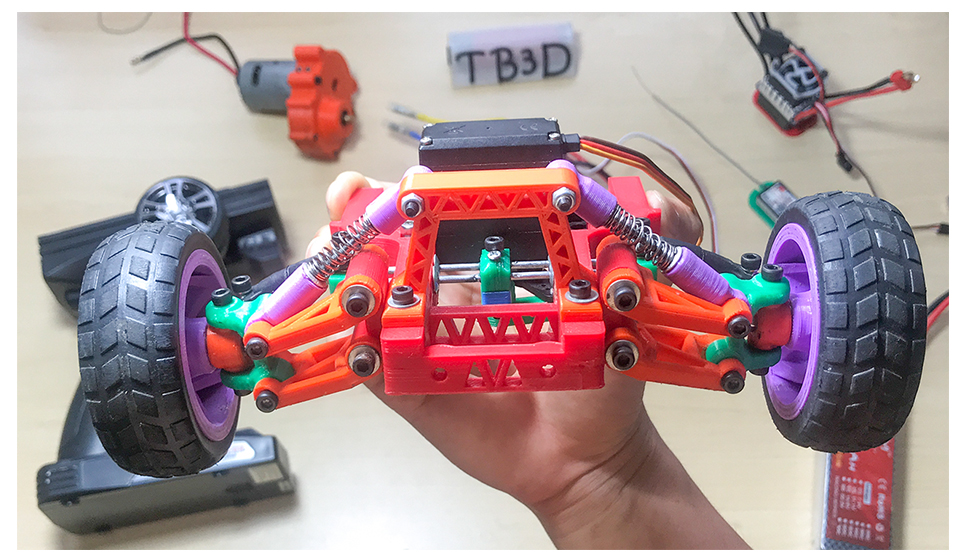 The front axle of the Buggy car