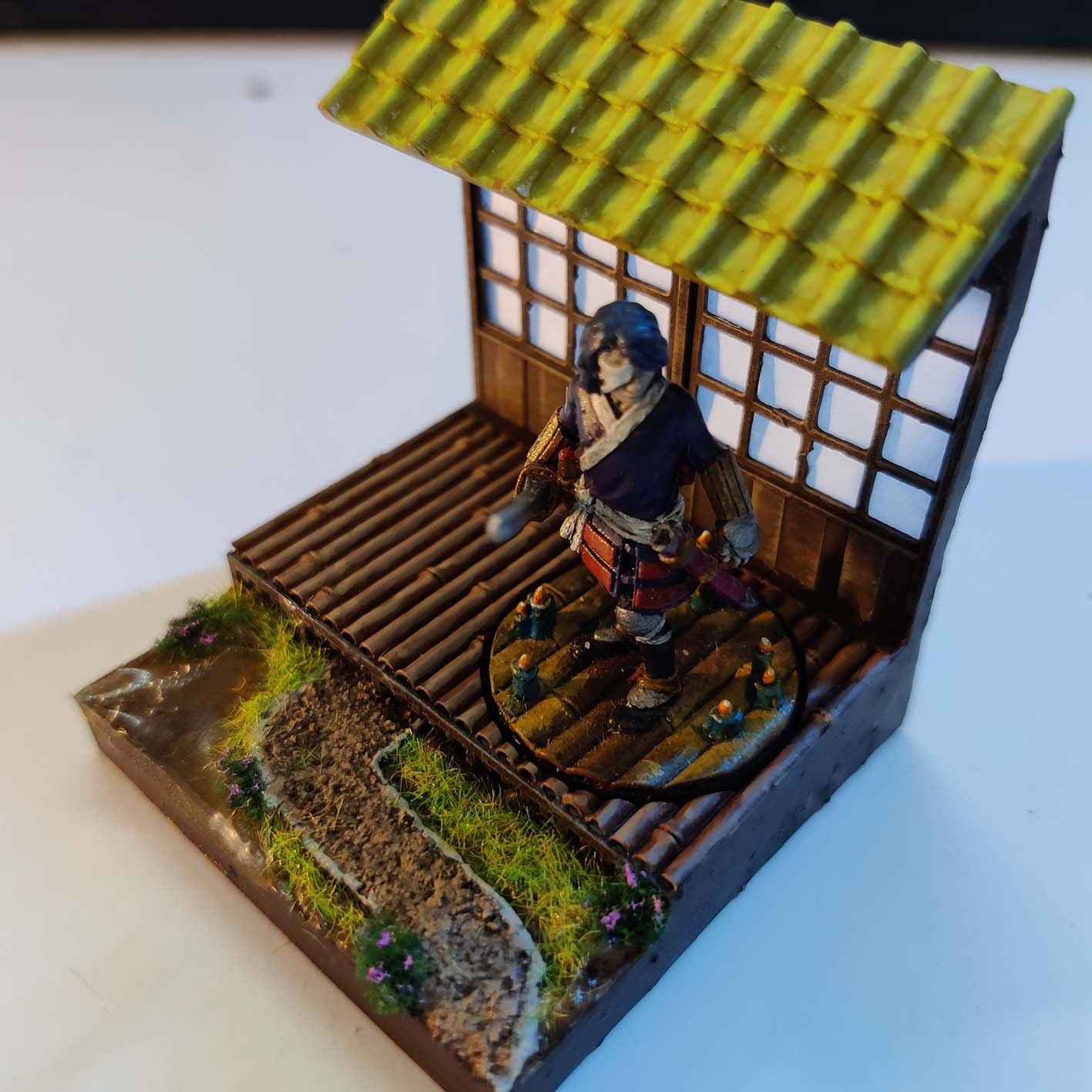 Mini Diorama for D&D sized miniature - Japanese/Asian Scene