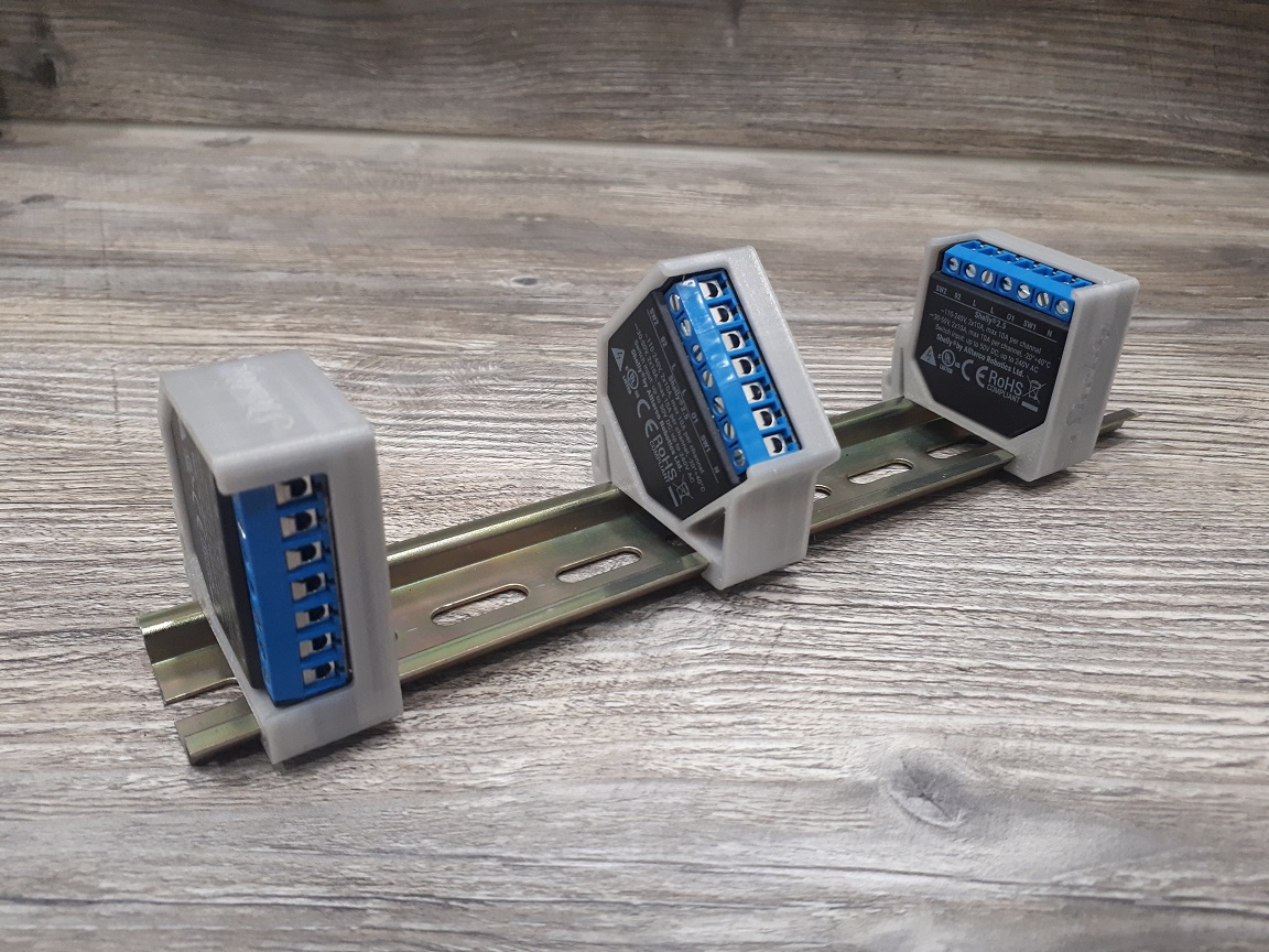 Shelly 1/1PM + 2.5 DIN Mount / Hutschienenhalter
