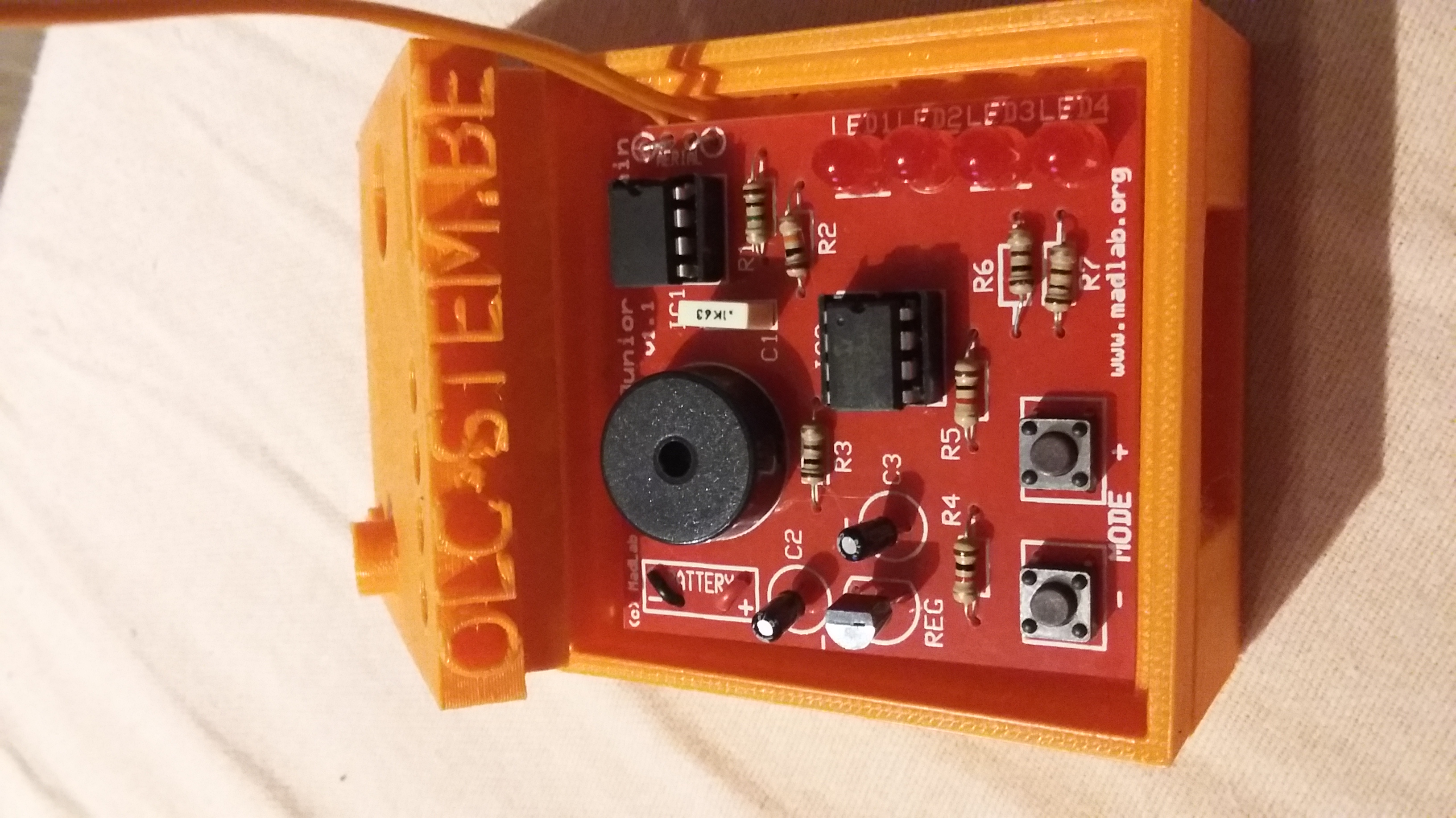 Madlab Junior Theremin 3D printed case