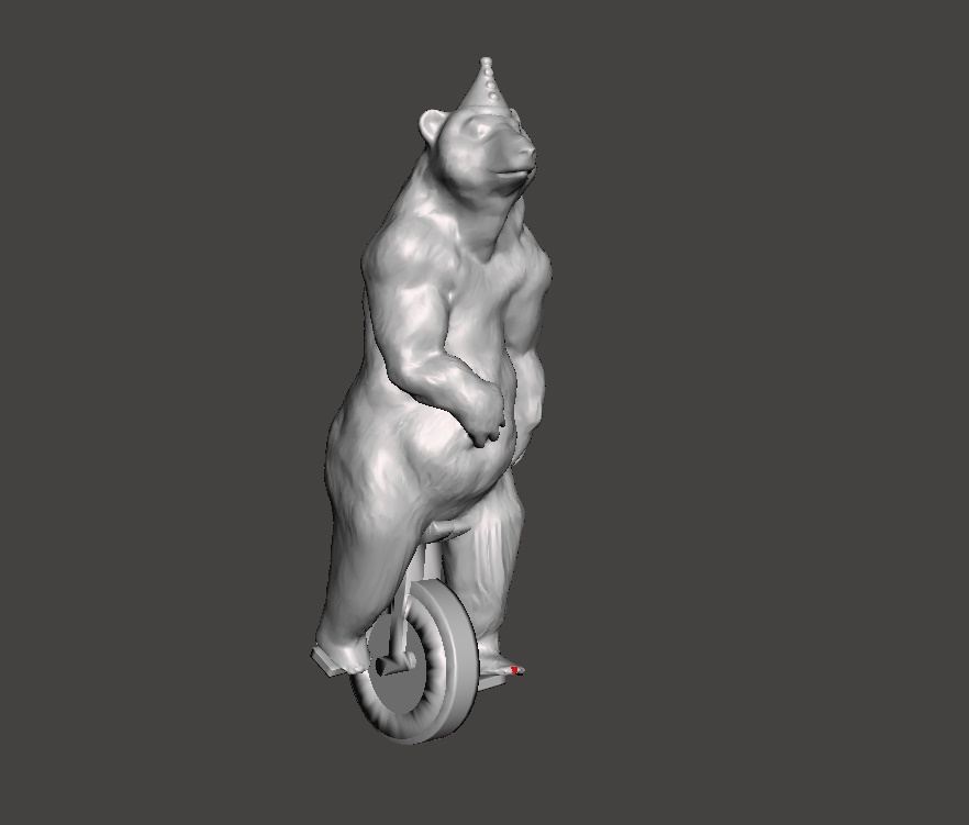 Bear, but on a unicycle.