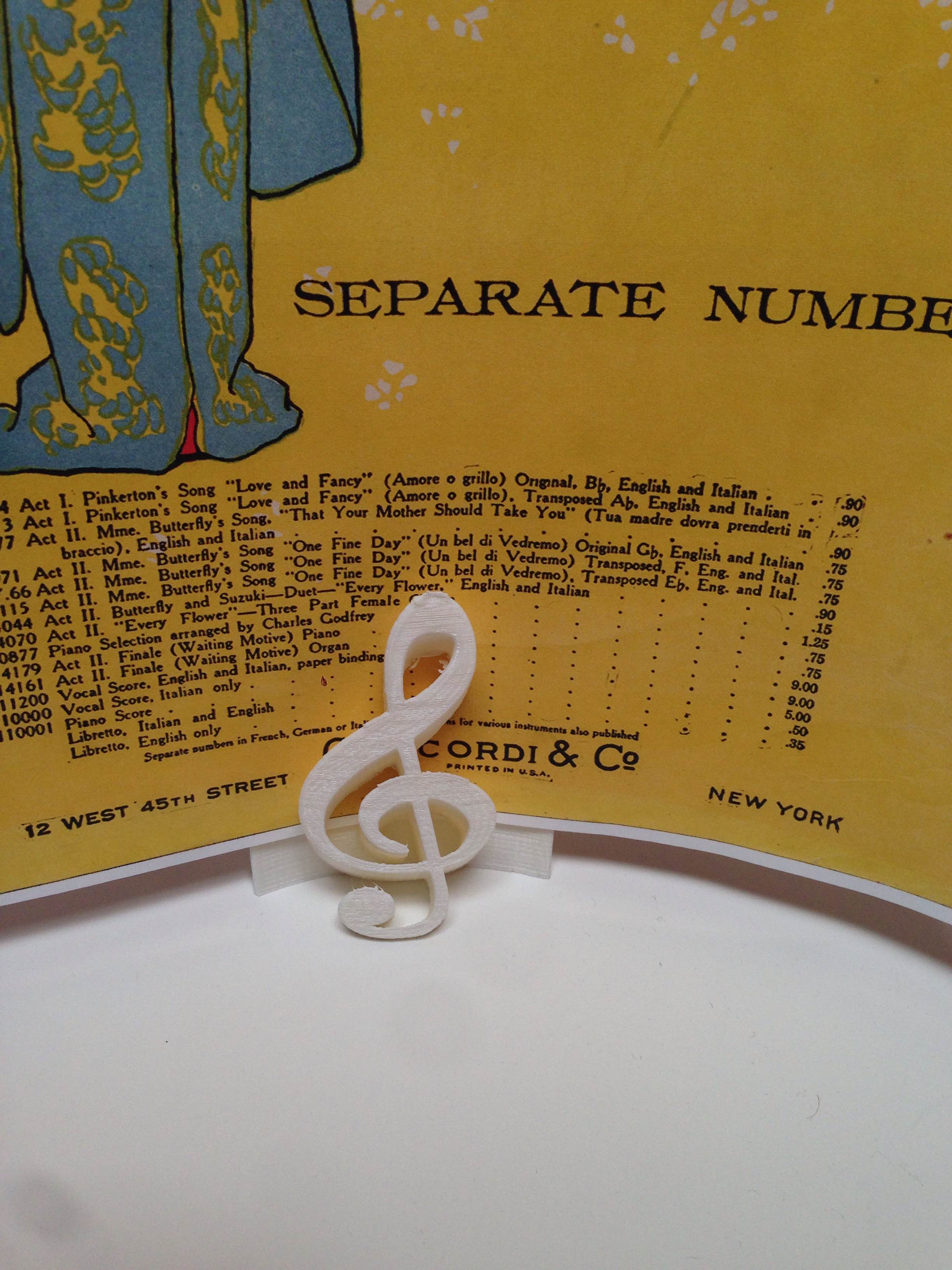Page holder - treble clef