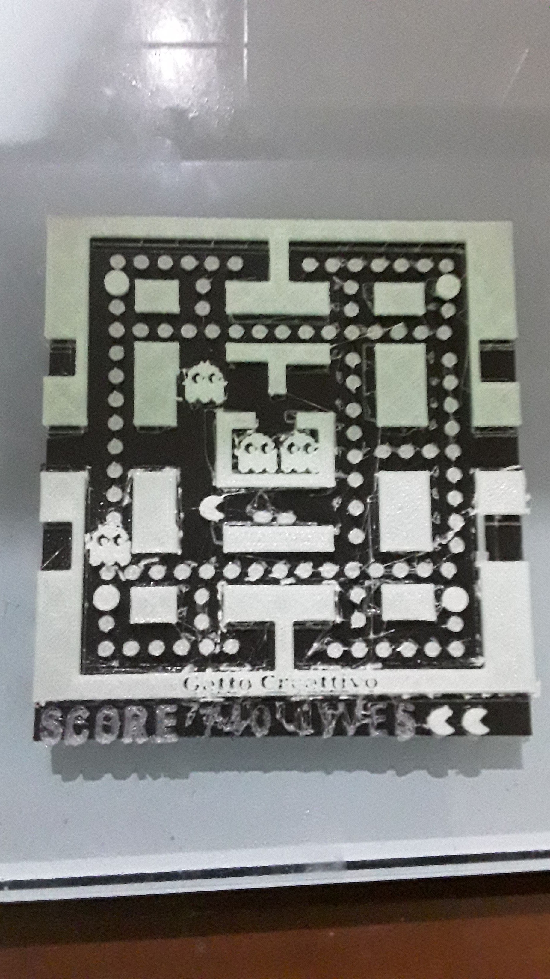 pacman tablero luminiscente