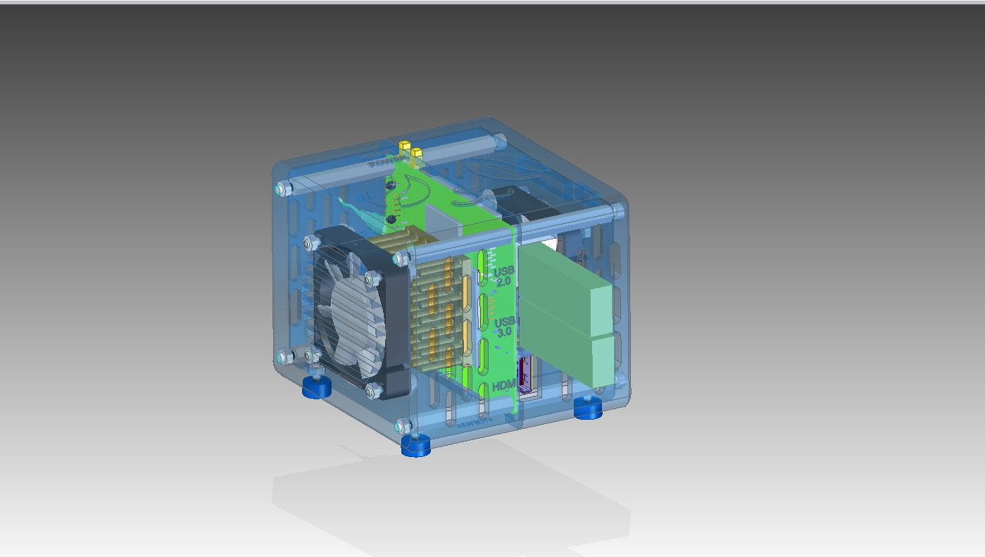 Latte Panda Case with Fan and Heatsink