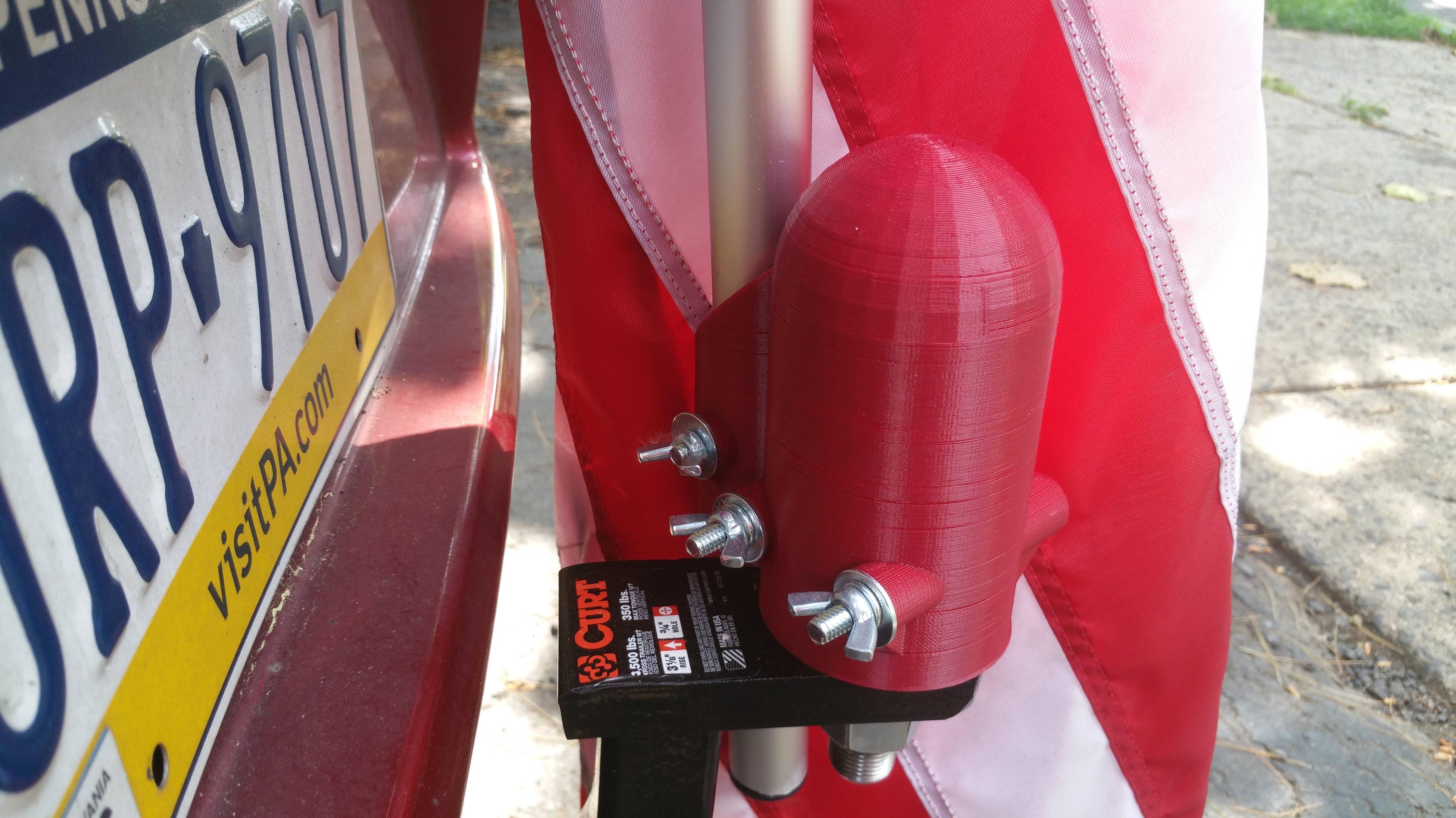 Hitch Ball Mount Flag Holder