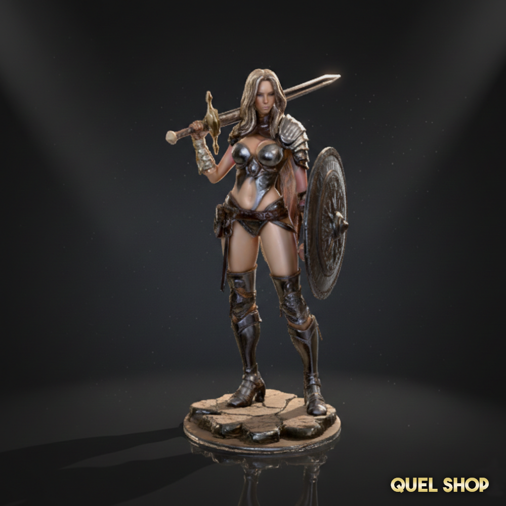 Sexy Female Warrior 3D Statue