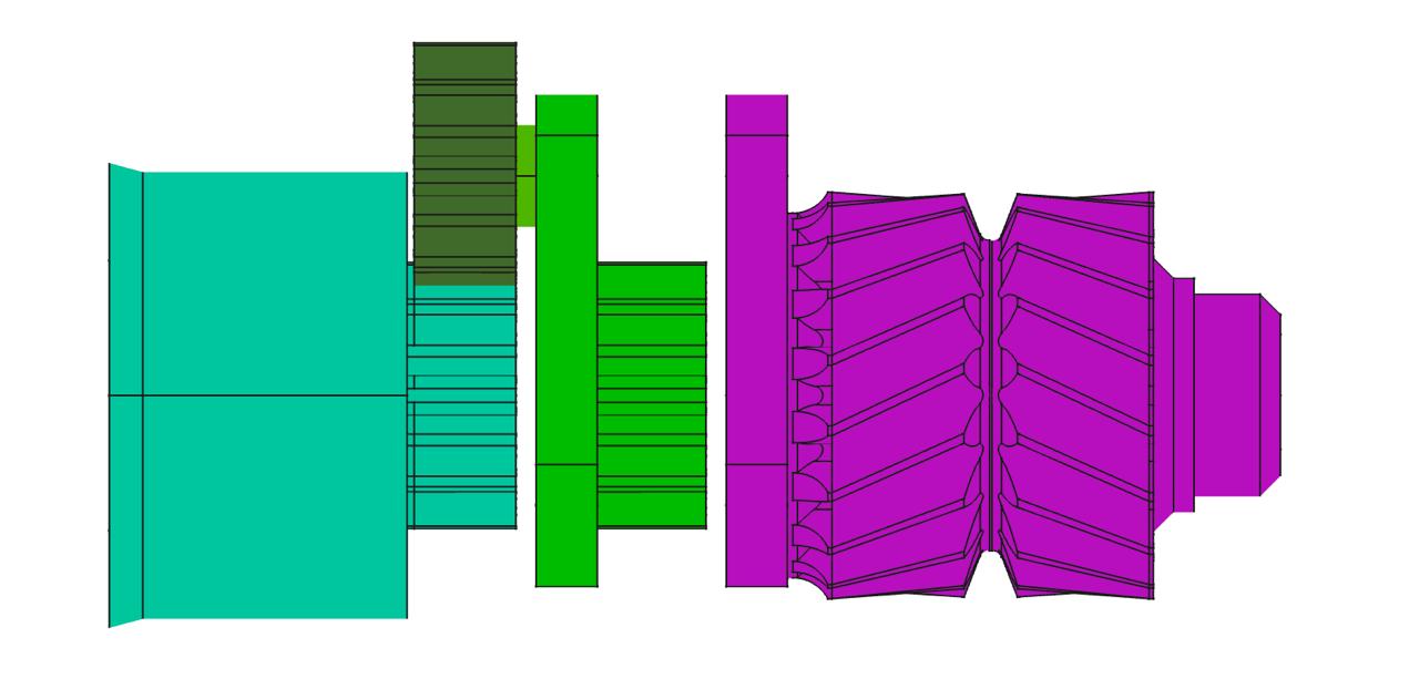 planet gear system for tarmo4 (42x versus 2,625)