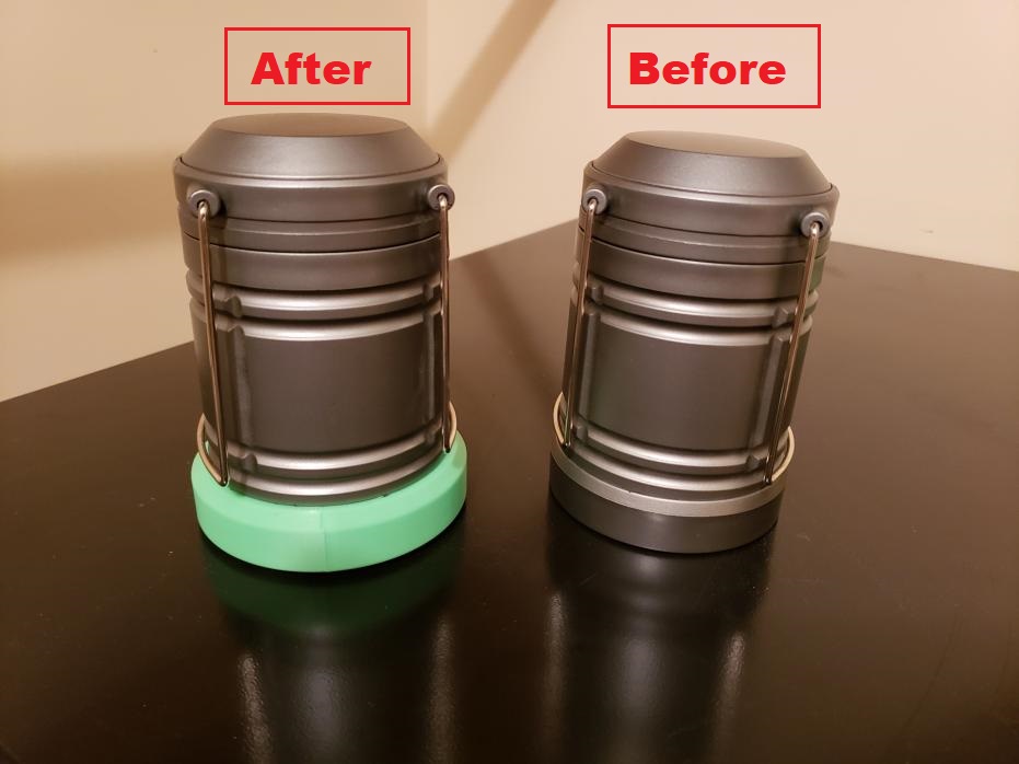 Collapsible Camping Lantern Bottom Cap Fix