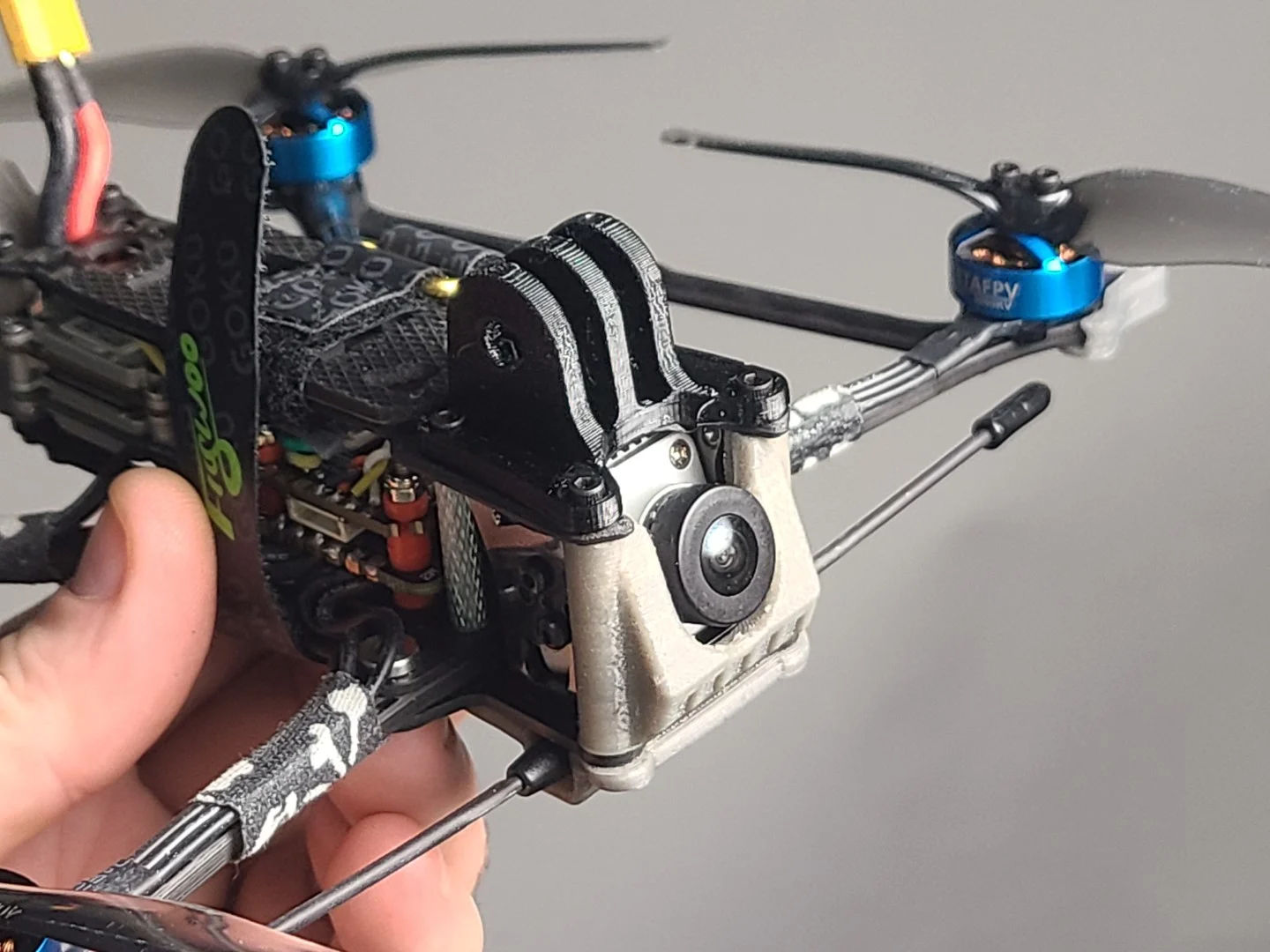 Flywoo Explorer LR camera mount for gopro or insta360