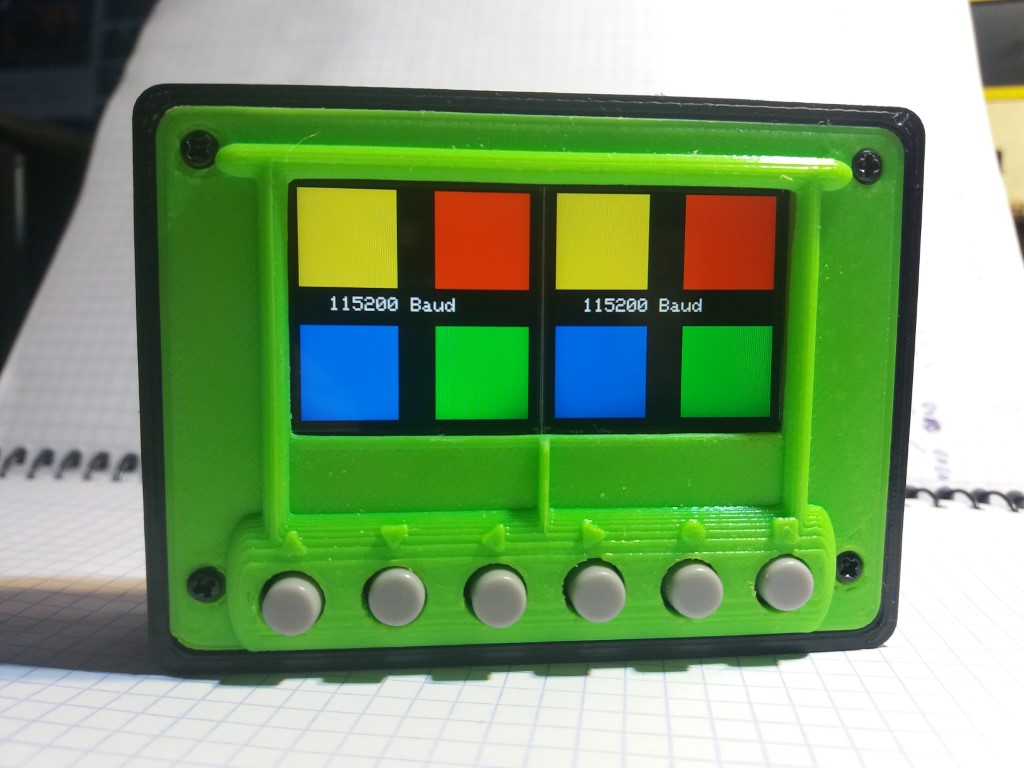 Display with dual serial input