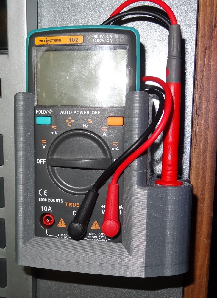 Multimeter Gehäuse / Case mit Kabelfach, Kleben oder Schrauben