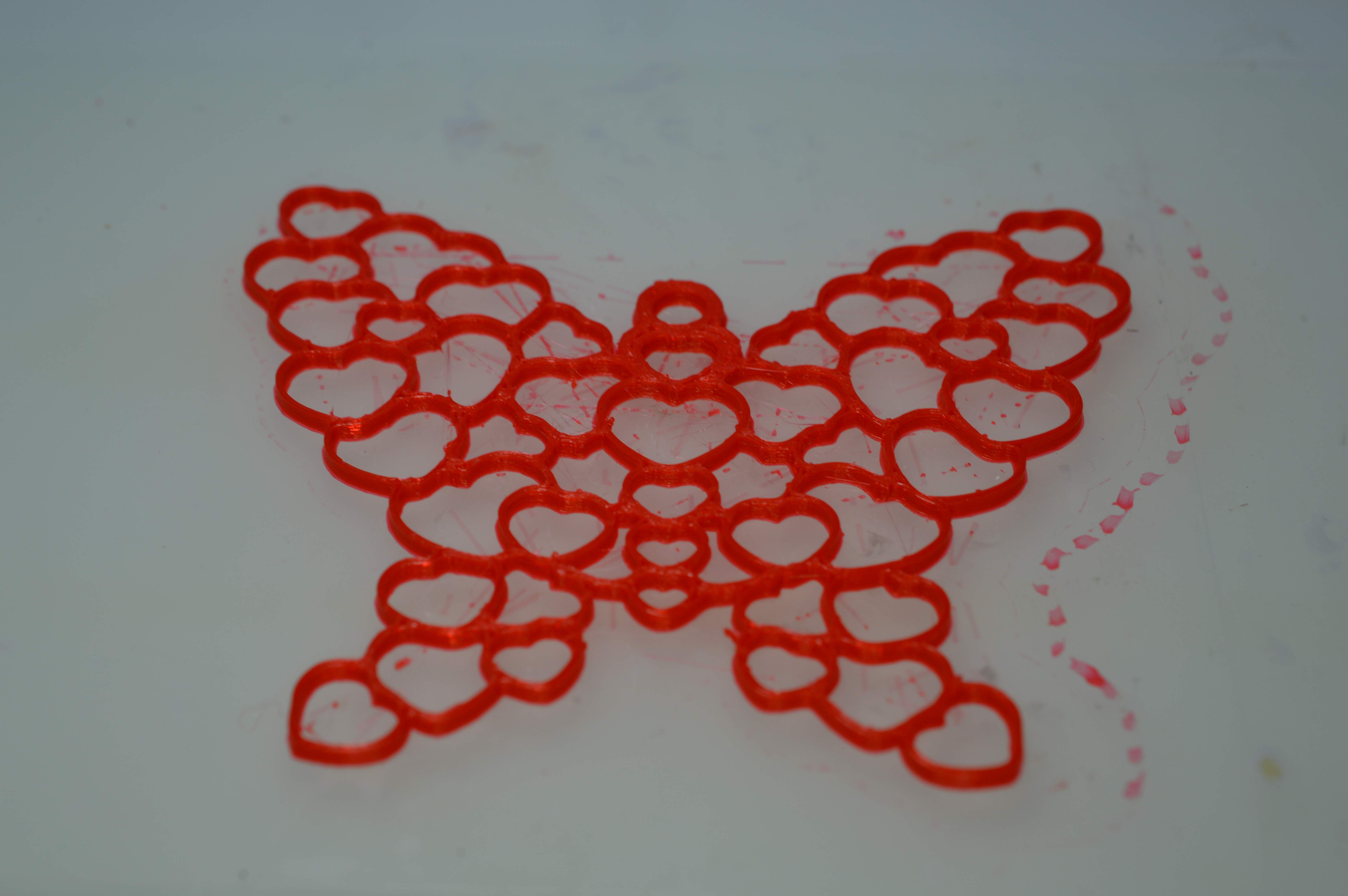 Special Valentine's Day Butterfly of Hearts Necklace Keychain Hanger