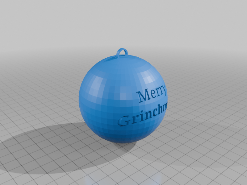 Merry Grinchmas Circle Ornament Low Amount of Filament Hollow Xmas Grinch