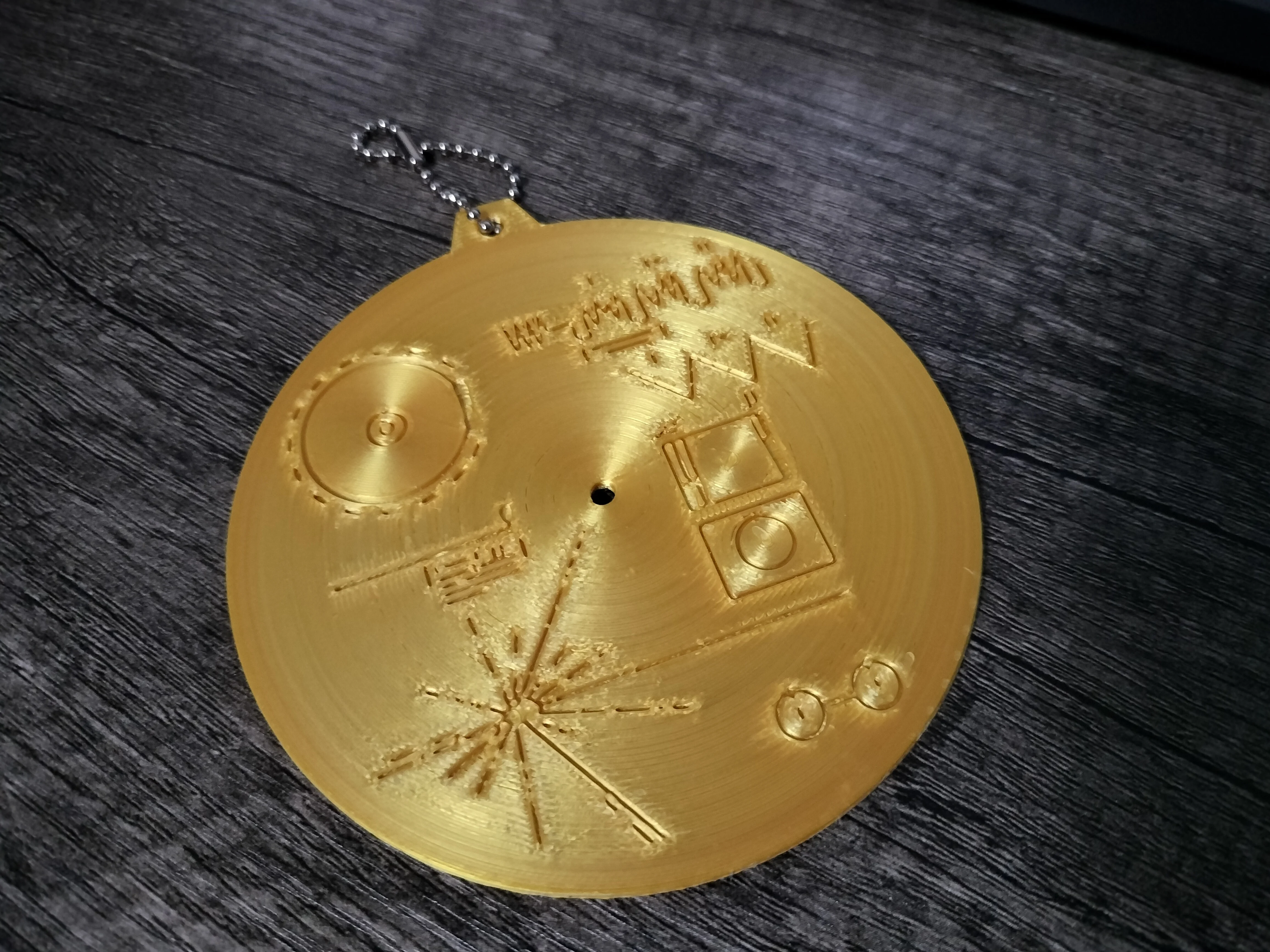 Mini Voyager Golden Record Keychain