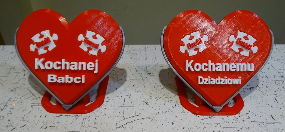 Dzień Babci i Dziadzia Serce Puzle
