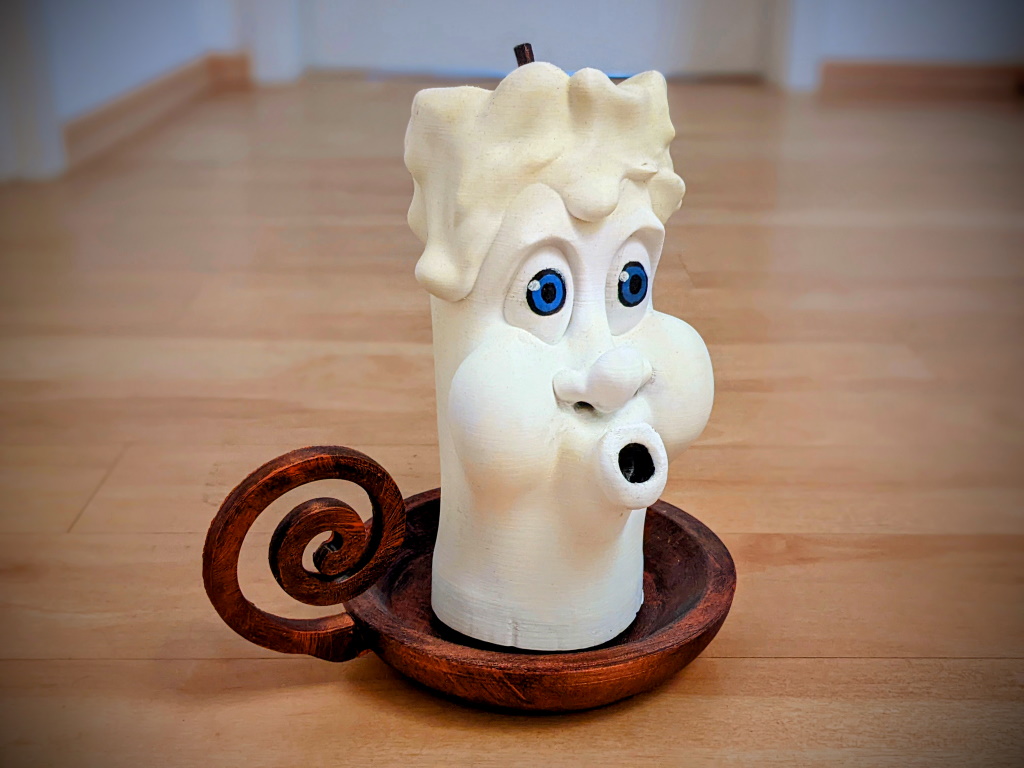 Funny Cartoon Christmas Candle ( no 2 of 4) ( With LED Suport)