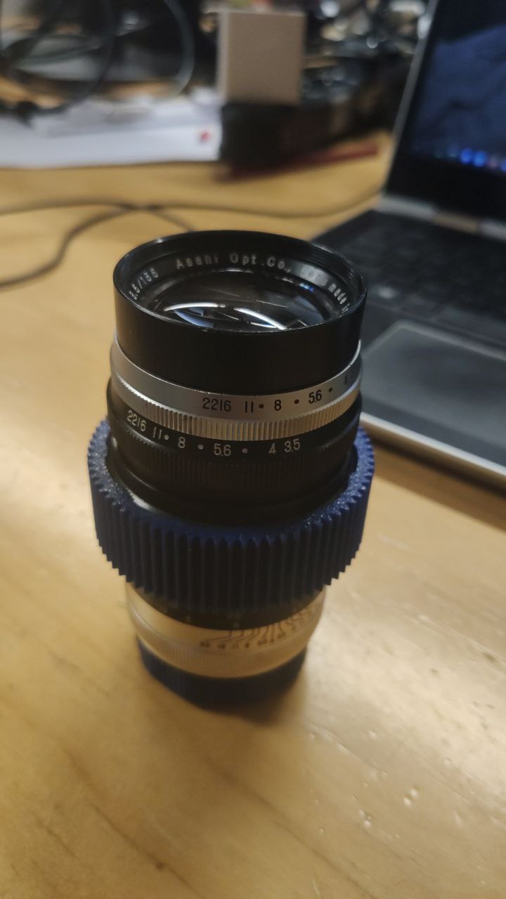 Follow focus gear for Takumar 135 3.5