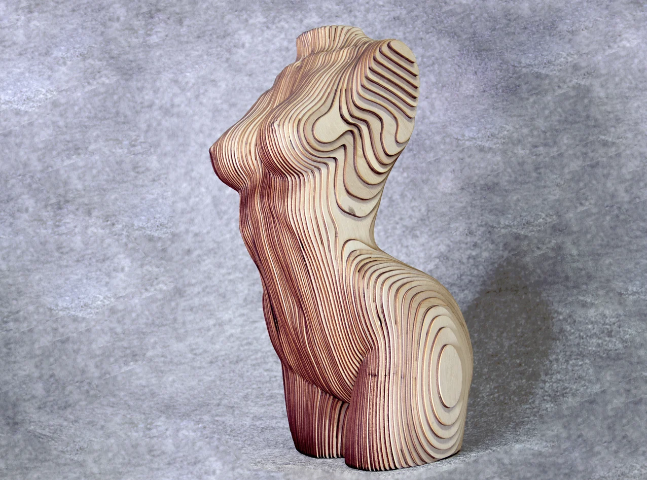 Sliced Woman Torso - DIY Plywood Craft