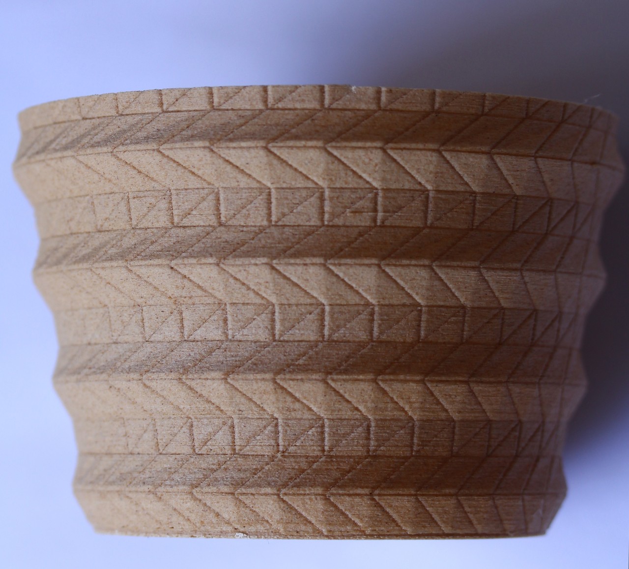 Wood basket plant pot
