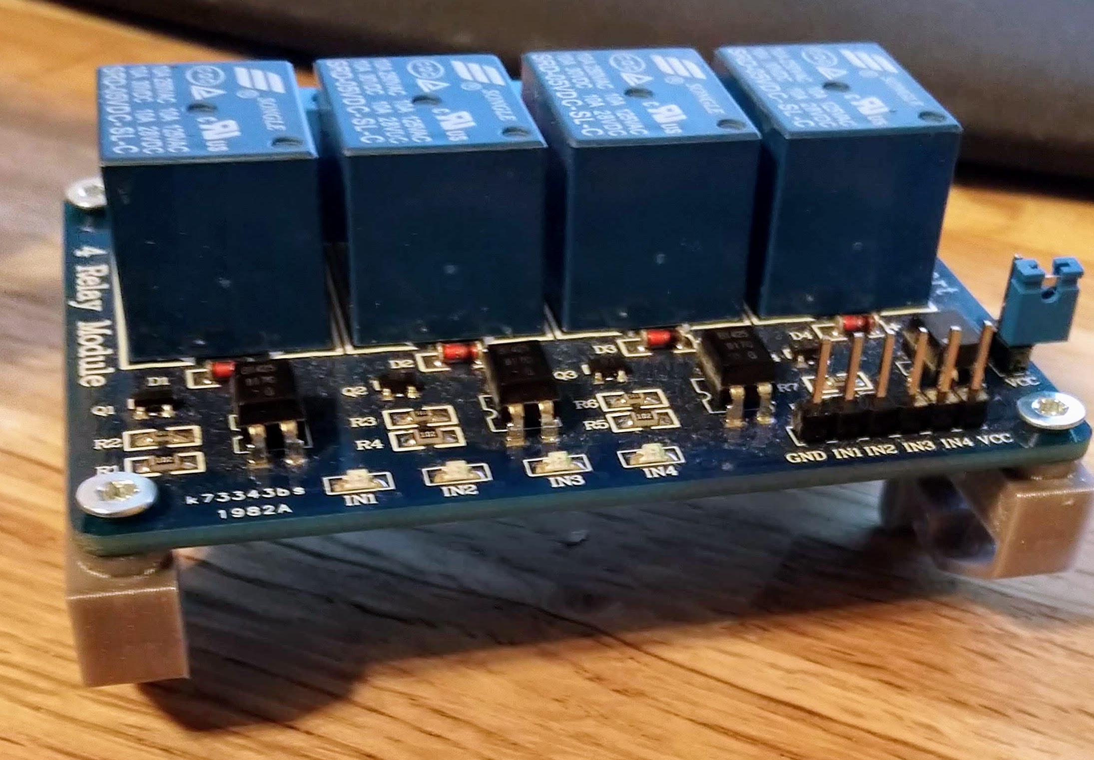 4 Relay Board Din Rail Mount