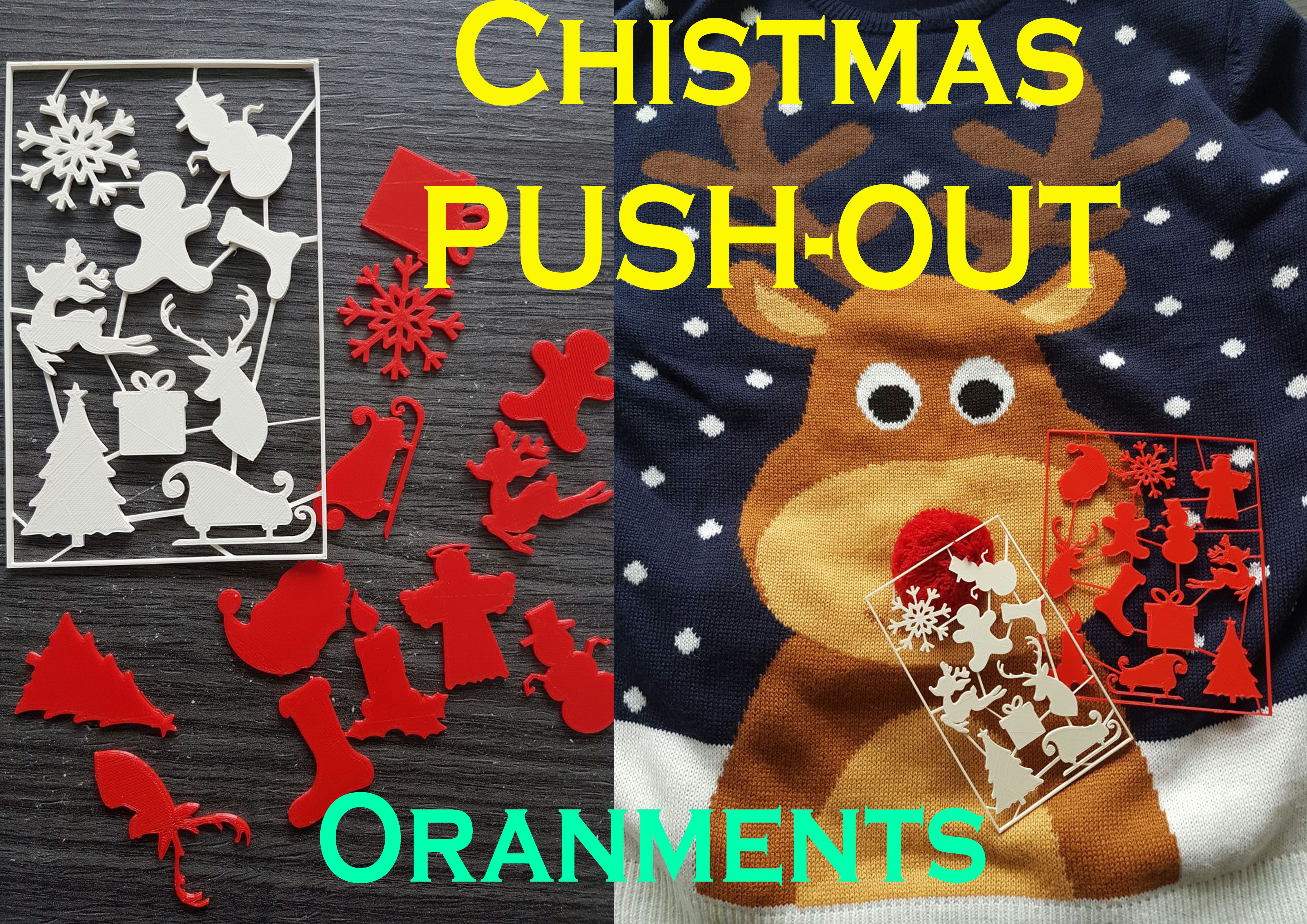 Christmas Push-Out ornaments [two-sizes]